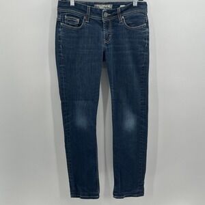 BKE Women's Payton Jeans Universal Fit Mid-Rise Skinny Black Stretch 28x29 Dark